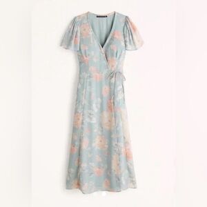 Abercrombie and Fitch floral wrap midi dress NWOT